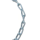 Koch A11912 Twist Link Coil Chain, #1/0, 20 ft L, 415 lb Working Load, Steel, Electro-Galvanized