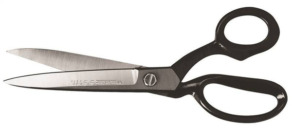 Crescent Wiss W20 Industrial Scissor, 10-3-4 in OAL, 4-3-4 in L Cut, Nickel Blade, Bent Handle, Black Handle