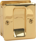 Schlage SC990B3 Pocket Door Pull, 2-1/2 in W, 2-3/4 in H, Brass, Brass