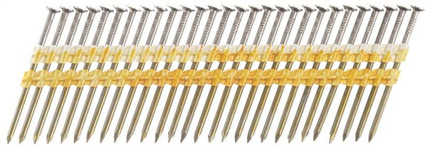 SENCO GD25AABSN Collated Nail, 2-1/2 in L, Galvanized Steel, Full Round Head, Smooth Shank