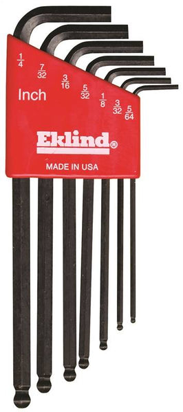 Eklind 13207 Hex Key Set, 7-Piece, Steel, Black