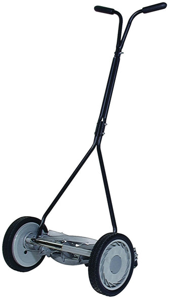 GREAT STATES 415-16 Reel Lawn Mower, 16 in W Cutting, 5-Blade, T-Shaped Handle