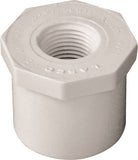 LASCO 438166BC Reducing Bushing, 1-1/4 x 1/2 in, Spigot x FNPT, PVC, White, SCH 40 Schedule