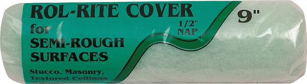 Linzer RR 950 Paint Roller Cover, 1/2 in Thick Nap, 9 in L, Fabric Cover, Green