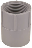 Carlon E942JR Conduit Adapter, 2 in FPT x Socket, 2-47/64 in Dia, 2-5/16 in L, PVC, Gray