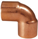 EPC 31262 Pipe Elbow, 1/4 in, Sweat, 90 deg Angle, Copper