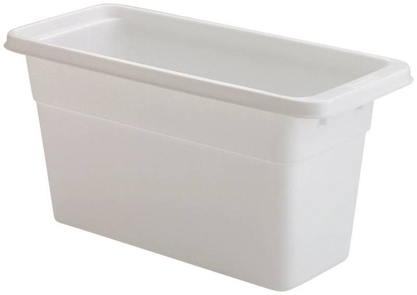 Rubbermaid 2862RDWHT Ice Cube Bin, 6-1/8 in L, 5-1/4 in W, 12-3/4 in H, Plastic, White, Dishwasher Safe: Yes