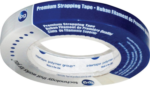 IPG 9715 Strapping Tape, 60 yd L, 0.7 in W, Polypropylene Backing, Natural