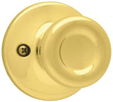 Kwikset 488T 3 V1 Dummy Knob, 1-7/8 in Dia Knob, Zinc, Polished Brass