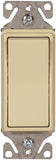 Eaton Wiring Devices 7500 7511V-BOX Rocker Switch, 15 A, 120/277 V, SPST, Lead Wire Terminal, Ivory