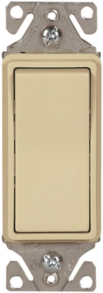 Eaton Wiring Devices 7500 7511V-BOX Rocker Switch, 15 A, 120/277 V, SPST, Lead Wire Terminal, Ivory