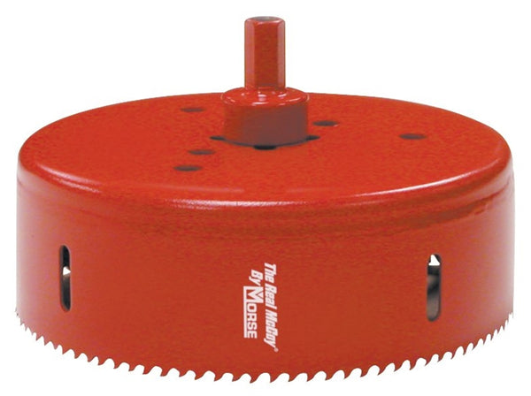 MORSE Real McCoy TA72 Hole Saw with Arbor, 4-1/2 in Dia, 1-15/16 in D Cutting, 7/16 in Arbor, 4/6 TPI