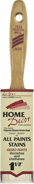 Linzer 1822-1.5 Paint Brush, 1-1/2 in W, 2-1/4 in L Bristle, China/Polyester Bristle, Varnish Handle