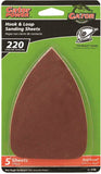 Gator 3730 Sanding Sheet, 3-1/2 in W, 5 in L, 220 Grit, Extra Fine, Aluminum Oxide Abrasive, Paper Backing