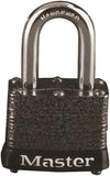 Master Lock 380T Padlock, Keyed Alike Key, 9/32 in Dia Shackle, 1-1/8 in H Shackle, Steel Shackle, Steel Body, Laminated