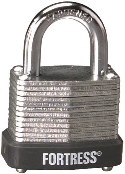 Master Lock 1807D Padlock, Keyed Different Key, 3/16 in Dia Shackle, 5/8 in H Shackle, Steel Shackle, Steel Body