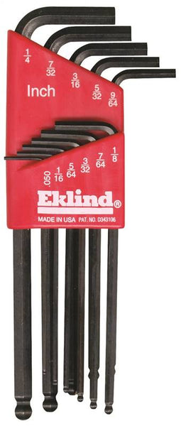 Eklind 13211 Hex Key Set, 11-Piece, Steel, Black