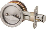 Kwikset 33526DROUNDPOCKET Pocket Door Lock, Satin Chrome, 2-3/8 in Backset