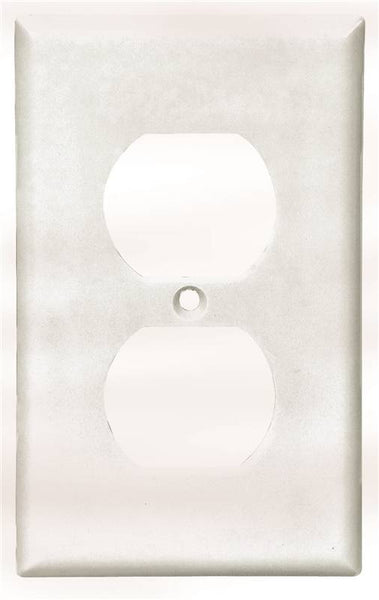 Eaton Wiring Devices 2132W Wallplate, 4-1/2 in L, 2-3/4 in W, 1 -Gang, Thermoset, White, High-Gloss