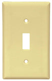 EATON 2134V Wallplate, 4-1/2 in L, 2-3/4 in W, 1 -Gang, Thermoset, Ivory