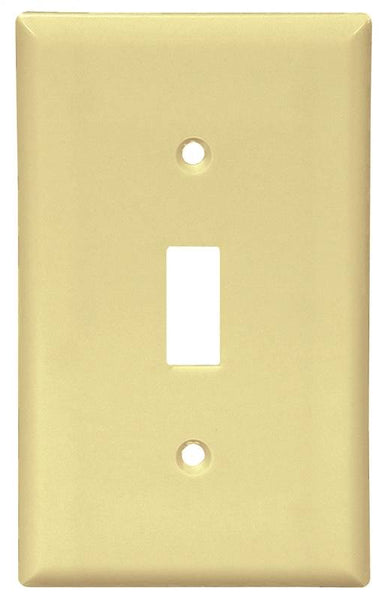 EATON 2134V Wallplate, 4-1/2 in L, 2-3/4 in W, 1 -Gang, Thermoset, Ivory