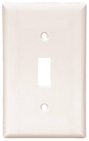 Eaton Wiring Devices 2134W Wallplate, 4-1/2 in L, 2-3/4 in W, 1 -Gang, Thermoset, White, High-Gloss