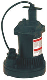 Flotec FP0S1250X-08 Submersible Utility Pump, 115 V, 0.166 hp, 1 in Outlet, 1200 gph, Thermoplastic