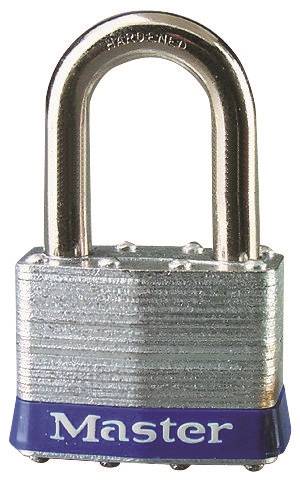 Master Lock 5UPLF Padlock, 3/8 in Dia Shackle, 1-1/2 in H Shackle, Hardened Boron Alloy Steel Shackle, Steel Body