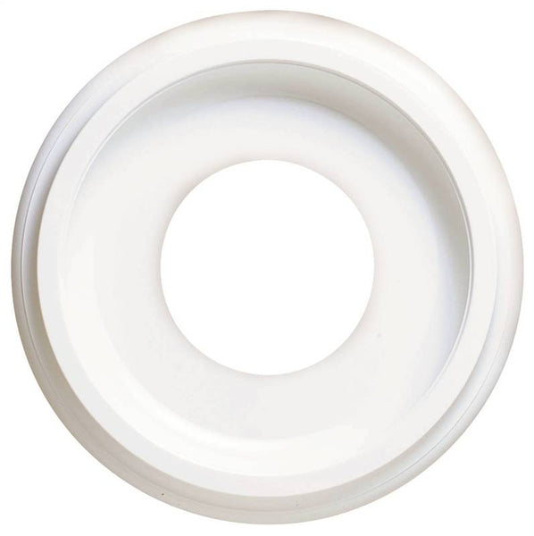 Westinghouse 7703700 Ceiling Medallion, 9-3/4 in Dia, 9-3/4 in L, Plastic, White, For: Ceiling Fans, Lighting Fixtures