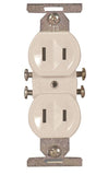 Eaton Wiring Devices 736W-BOX Duplex Receptacle, 2 -Pole, 15 A, 125 V, Side Wiring, NEMA: 1-15R, White