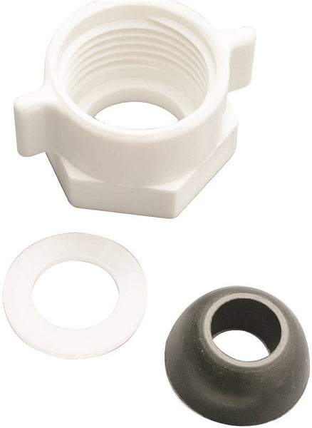 Plumb Pak PP23549 Ballcock Coupling Nut with Cone Washer, 5/8 in, Plastic