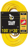 CCI 2888 Extension Cord, 14 AWG Cable, 100 ft L, 13 A, 125 V, Yellow