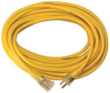 CCI 2805 Extension Cord, 10 AWG Cable, 50 ft L, 15 A, 125 V, Yellow