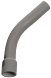 Carlon UA7AGB-CAR Conduit Elbow, 45 deg Angle, PVC, Gray