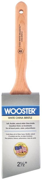 WOOSTER Z1222-2-1/2 Paint Brush, 2-1/2 in W, 3-3/16 in L Bristle, China Bristle