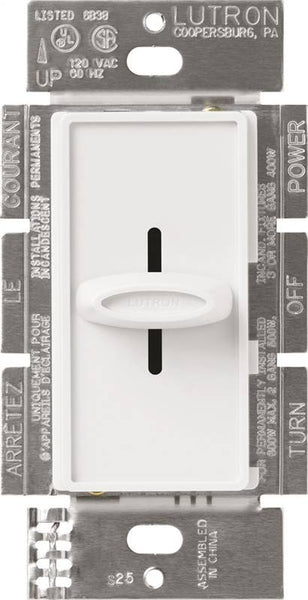 Lutron Skylark SFSQ-FH-WH Fan Control Switch, 1.5 A, 120 V, White
