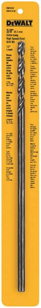 DeWALT DW1610 Drill Bit, 3/8 in Dia, 12 in OAL, Spiral Flute, 3/8 in Dia Shank, Round Shank