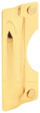 Defender Security U 9502 Entry Door Latch Shield, 7 in L, 3 in W, Steel, Brass