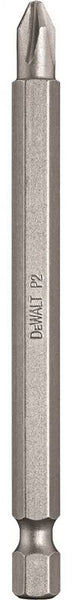 DeWALT DW2032 Power Bit, #2 Drive, Phillips Drive, 1/4 in Shank, Hex Shank, 3-1/2 in L, Steel
