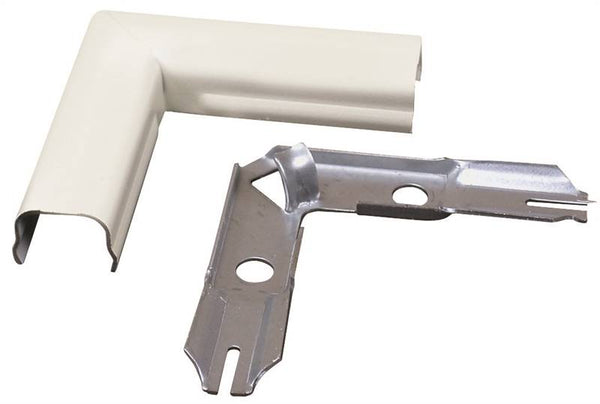 Wiremold B-6 Raceway Elbow, Flat, Metal, Ivory