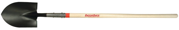 RAZOR-BACK 45657 Shovel, 8-3/4 in W Blade, Steel Blade, Hardwood Handle, Straight Handle, 48 in L Handle