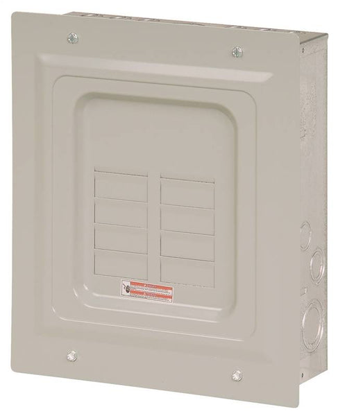 EATON BR48L125FP Load Center, 125 A, 8 -Pole, 4 -Space, 8 -Circuit, Main Lug, NEMA 1 Enclosure, Flush Mounting