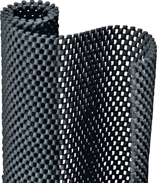 Con-Tact 04F-C6L51-06 Shelf and Drawer Liner, 4 ft L, 12 in W, Foam/PVC, Black