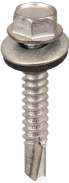 Acorn International SW-MM1412G250 Screw, #14 Thread, Hex Drive, Self-Drilling, Self-Tapping Point, Galvanized Steel