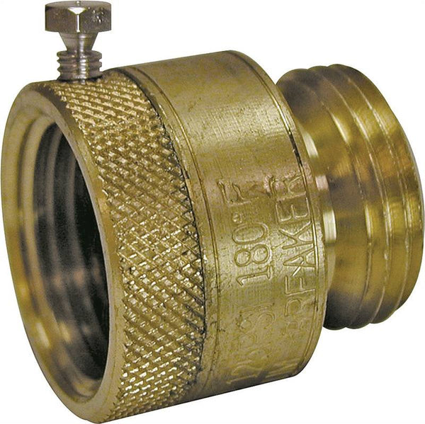 B & K ProLine Series 108-904 Back Flow Preventer Vacuum Breaker, 3/4 in Connection, Female x Male, Brass