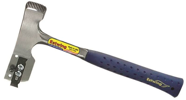 Estwing E3-CA Shingle Hammer with Replaceable Blade and Gauge, 28 oz Head, Milled Head, Steel Head, 12-1/2 in OAL