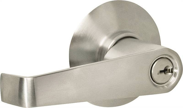 Schlage F80CSV ELA626 Entry Lockset, 2 Grade, Satin Chrome, 2-3/8 to 2-3/4 in Backset, 1-3/8 to 1-3/4 in Thick Door