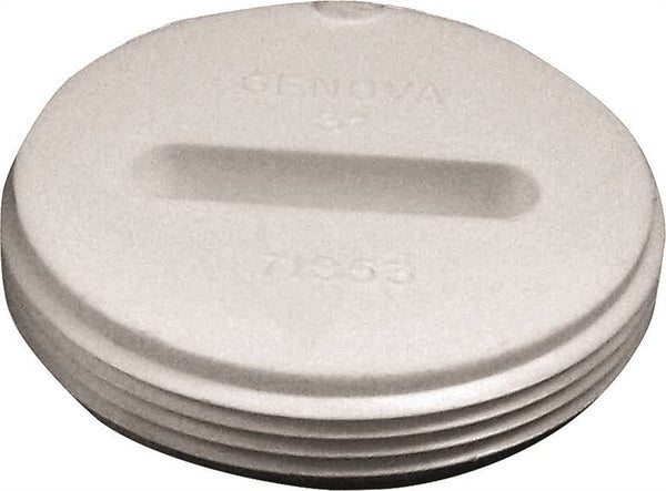 CANPLAS 193063 Toe Saver Floor Plug, 3 in, MNPT, PVC, White