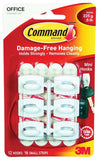 Command 17006-VP Adhesive Hook, 0.5 lb, 18-Hook, Plastic, White