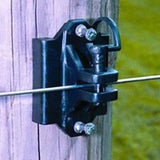 Zareba IWTPLB-Z Screw-In Ring Insulator, 9 to 22 ga Fence Wire, Aluminum/Polywire/Steel, Black